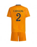 Real Madrid Daniel Carvajal #2 Vieraspaita Lasten 2024-25 Lyhythihainen (+ shortsit)